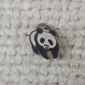 Vintage Black & White Panda Enamel Pin